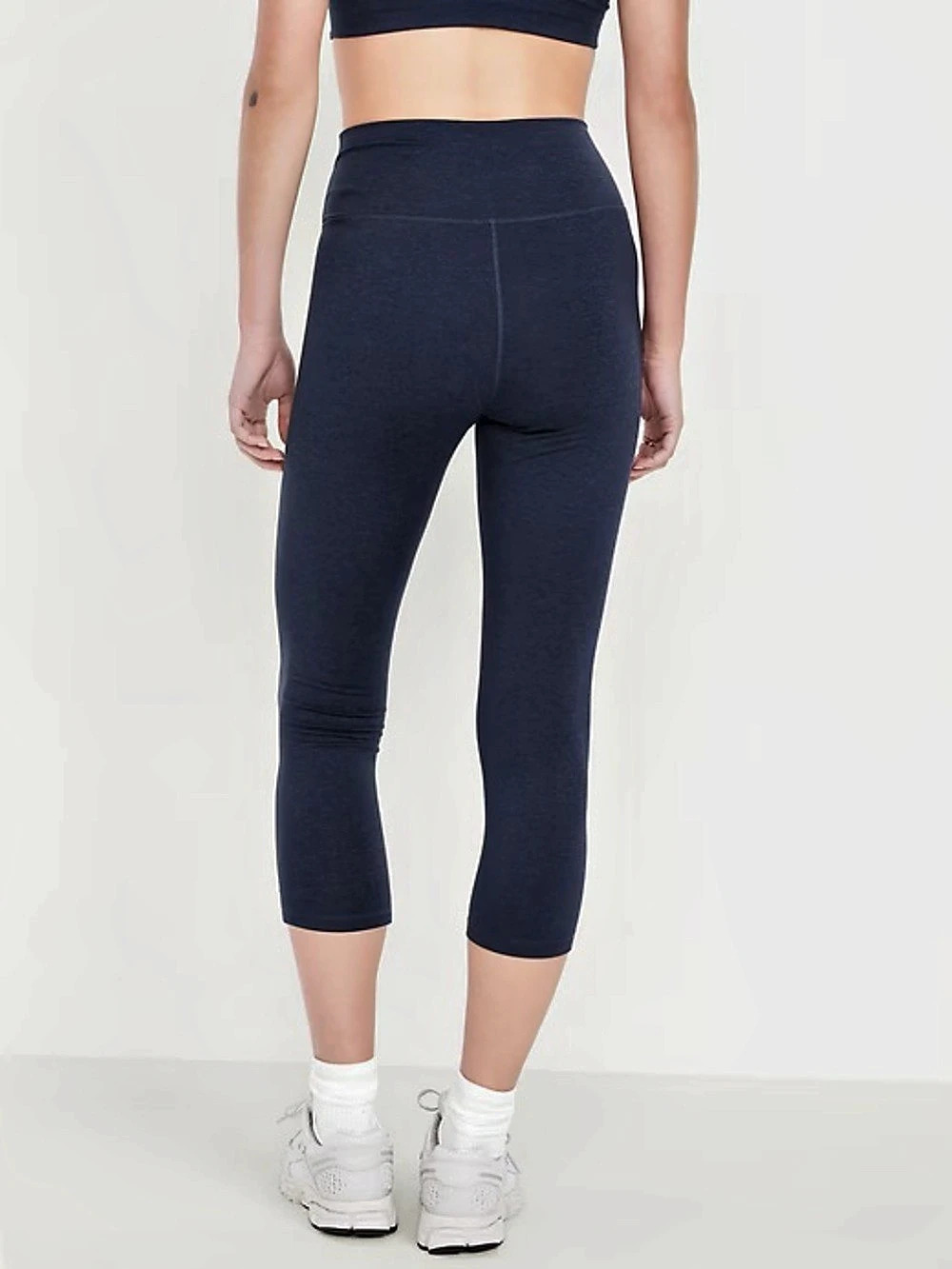 NWT Old Navy Petite Extra High-Waisted Cloud Comfy Crop Leggings~Navy